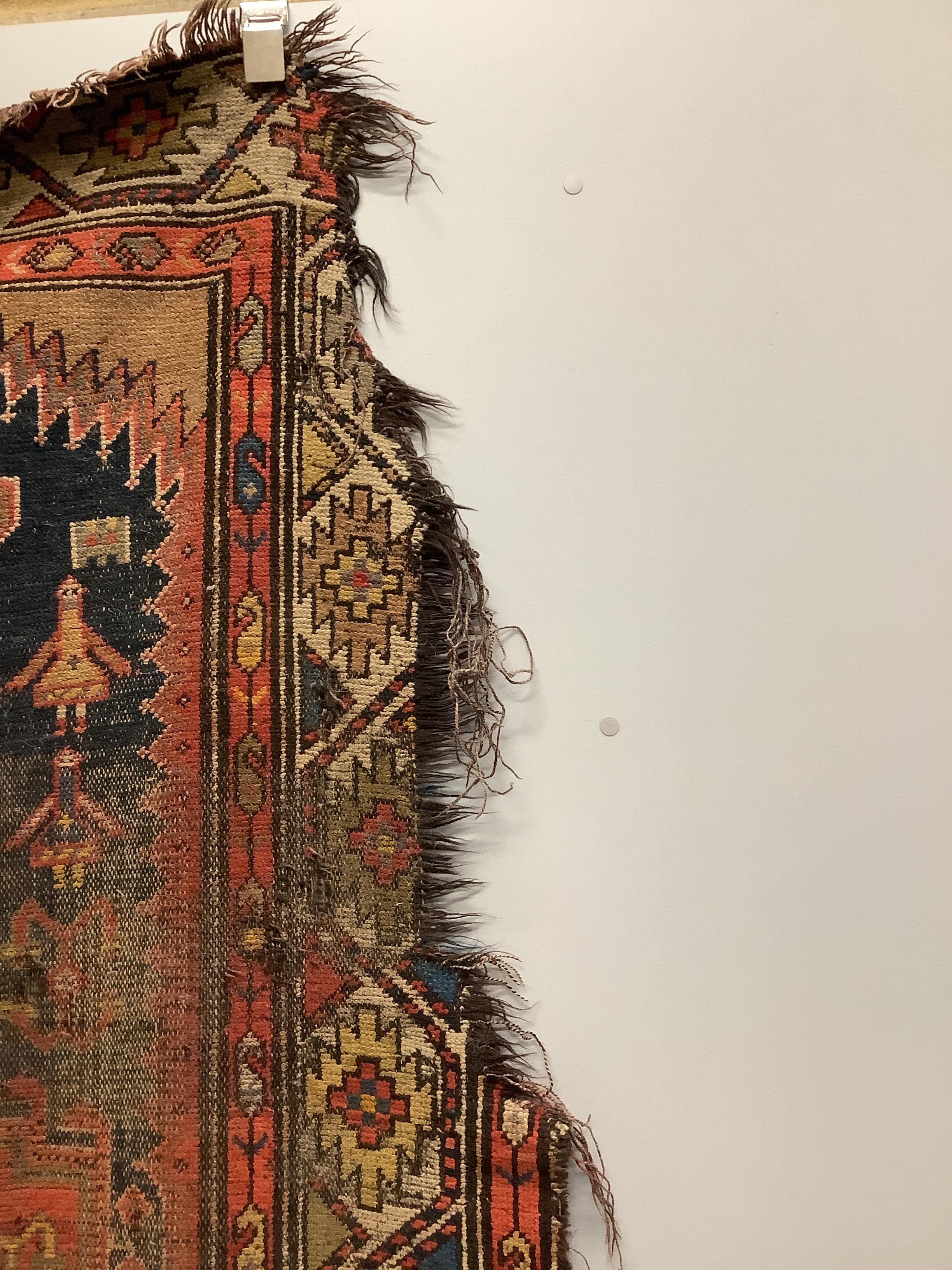An antique Afghan runner, 350 x 104cm